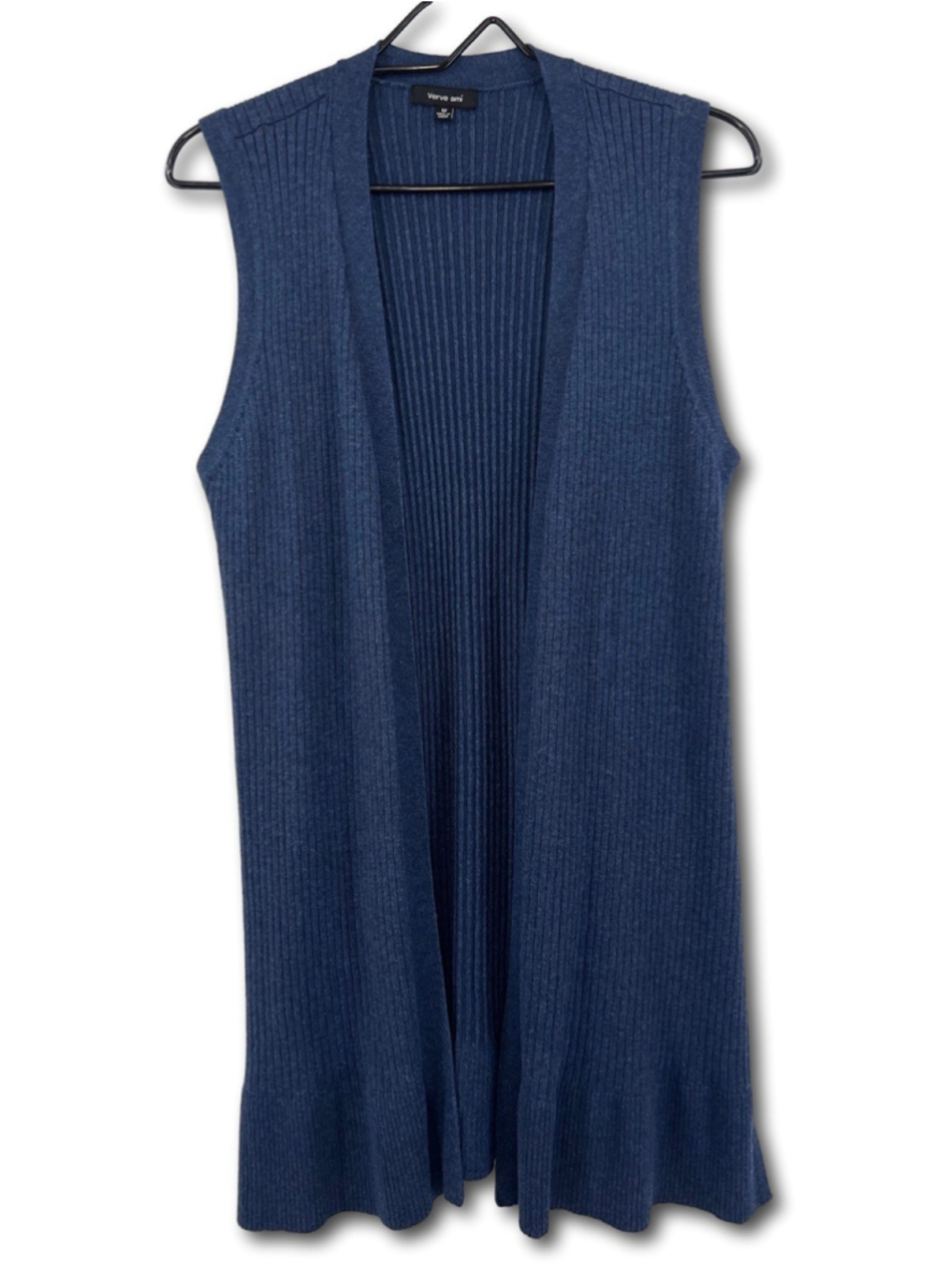 Verve Ami Sweater Vest Women’s Size Medium Blue Duster Layers